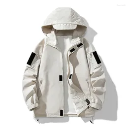 Men's Jackets Pocket Trench Korean Hooded Casual Warm Coat Men Outdoor Windproof Streetwear Male