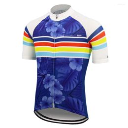 Racing Jackets Cycling Jersey Men Short Sleeve Team Blue Bike Clothing Mtb Ropa Ciclismo Triathlon Bicycle Clothes