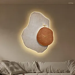 Wall Clocks Luxury Living Room Clock Decor Light Big Elegant Quartz Art Unique Modern Design Silent Bedroom