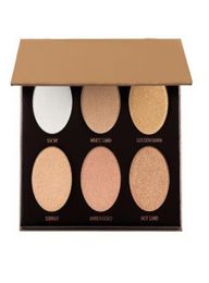 epacket new makeup gold box 6 color Bronzers highlighter Powder Makeup Kit5867318