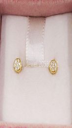 Less Classiques Earrings Stud In Gold With Diamonds Ref Bear Jewelry 925 Sterling Silver earringsFits European Jewelry Style Gift 9172322