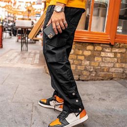 Men Street Apparel Cargo Brand Pants Hip Hop Sweatpants Fashion Pants Gyms Casual Jogging Pants Men's Fastener Pants 240124