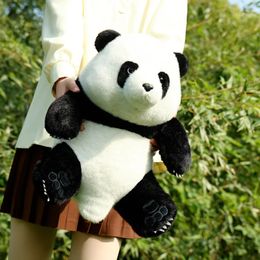 40cm Kawaii Real Life Plush Panda Toys Lovely Pillow Panda Stuffed Soft Simulation Animal Bear Doll Birthday Gift for Children 240202