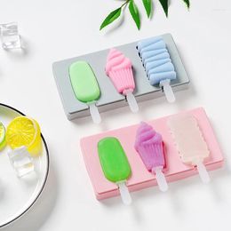 Baking Moulds Animals Shape Jelly Form Maker For Ice Lolly Silicone Cream Mold With Cover Cube Tray Candy Bar Decoration