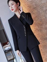 Women's Suits Korean Fashion Red Professional Blazer Coat Black Long Sleeve Single Breasted Suit Jackets Female Autumn Winter 2024