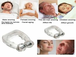 Snoring Cessation Silicone Magnetic Anti Snore Stop Snoring Nose Clip Sleep Tray Sleeping Aid Apnea Guard Night Device with Case 09749642