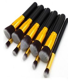 10pcs Black makeup Brushes Set Eyeshadow Powder Contour Brush Kits Beauty Make up tools Foundation Blusher Brush Cosmetic Beauty T4340529