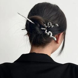 Hair Clips Spiritual Snake Hairpin 2024 Girl Small And High Grade Cold Wind Green Dark Black Ornament