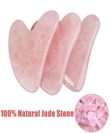 Natural Jade Gua Sha Scraper Board Stone Massage Rose Quartz Jade Guasha For Face Neck Skin Lifting Wrinkle Remover Beauty Care3380510