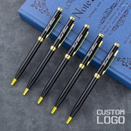 Personalized Laser Engraved LOGO Metal Ballpoint Pen Customized With Your Text Small Business Advertising Gift Office Stationery