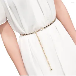 Belts Party Boutique Accessories Metal Female Dress Beaded For Women Beads Gold Plated Pearl Waist Chain Belt