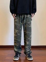 Men's Jeans Hip Hop Trousers Camouflage Man Cowboy Pants Aesthetic Straight Cargo Loose Designer Cotton Spring Autumn Clothing