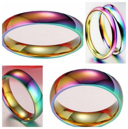 whole 100Pcs 46mm Ladies comfortable 316L stainless steel rings fashion band jewelry ring for man women1289779