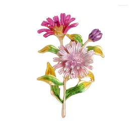 Brooches Daisy Flower Enamel Pins Women's Pin And Fashion Brooch Weddings Bouquet Clothes Jewellery Accessories Gift For Women