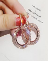 Designer creative Earring highgrade elegant crystal earrings round Gold and silver earrings wedding party earrings for woman8885162
