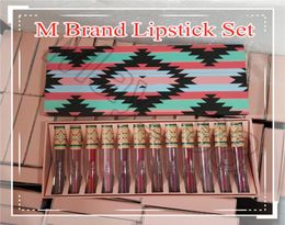 Christmas New Matte Liquid Lipstick 12pcsset Lip Cosmetics 12 Colours LipKit Lip gloss set Make up Lipstick in stock7466433