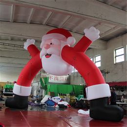 wholesale 10mW (33ft) Outdoor Christmas Inflatable Arch With Blower For Nightclub Christmas Stage Event Decor Christmas Decoration