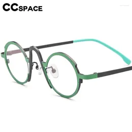 Sunglasses Frames 56882 Colorful Pure Titanium Round Glasses Frame Women High Quality Ultralight Clear Eyewear Men Fashion Optical Spectacle