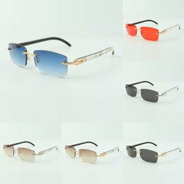 Frameless sunglasses with Natural hybrid buffalo horn for men and women Comfortable wear Classic Accessories sunglasses Multiple styles