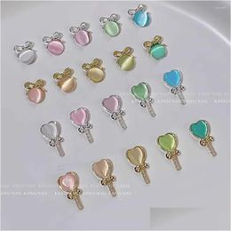 Nail Art Decorations 10Pcs Sailor Girl Moon Jewelry 3D Alloy Fairy Heart Crystal Gem Magic Wand Decor Parts Diy Luxury Japanese Drop D Otttq