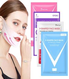 EFERO Double V Shaped 4D Face Mask Moisturising Lifting Chin Neck Face V Shape Lifting Mask Mask To Slim Firm Skin Care 10pcs7641735