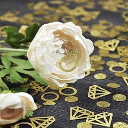 Party Decoration 300 Pcs Gold Glitter Romantic Diamond Ring Confetti Bachelorette Bridal Shower Engagement Hen Table Decor