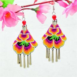 Dangle Earrings Ethnic Style Embroidery Pieces Tassel Retro Bride Hair Jewellery Scenic Spot Floor Stand