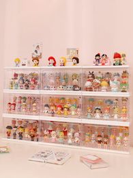 Acrylic Blind Box Showcase Action Figures Display Case Model Collectible Dustproof Artcrafts Toy Doll Storage Organiser 240124