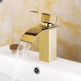 Kitchen Faucets Wash Basin Faucet Bathroom Hands Gargle Elevated Platform And Cold Copper Golden Household Sink
