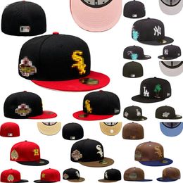 Modetillbehör unisex alla lag mer monterade baseball hattar strapback snap back trucker hatt storlek 7-8