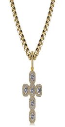 Hip Hop Necklaces Luxury Exquisite Glaring Zircon Paved Big Size 18K Gold Plated 10mm Width Chain Men Pendant Necklaces Jewelry327b3211163