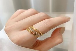 Fashion gold letter rings Combined ring for lady women Party wedding lovers gift engagement Jewellery With BOX HB05169129522