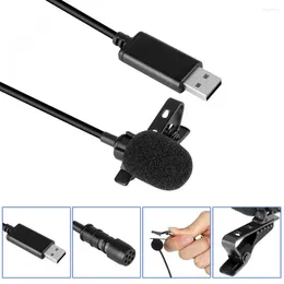 Microphones Portable Lavalier USB Microphone Green Audio Mini For Laptop PC Computer Recording Chat