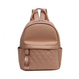 highcapacity rhombus embroidered backpack Womens fashion PU bag multifunction 240119