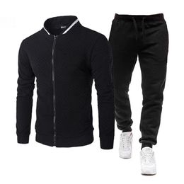 Men Sportswear Set Brand Mens Tracksuit Sporting Fitness Clothing Two Pieces Long Sleeve Jacket Pants Casual Track Suit 240131