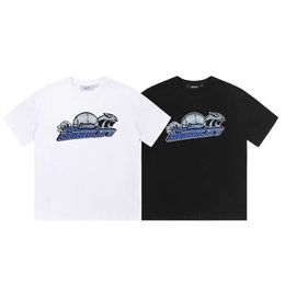 Men's T-Shirts Trapstar Shooters Leopard Print Short American Fashion Brand T-shirt Street Hip Hop Versatile Couple Half Sleeve