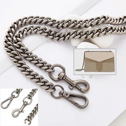 13mm Women Bag Chain Strap DIY Bag Accessories Repairement Parts Bag Clasp Shoulder Bag Chain Buckle Old silver High Quality 240119