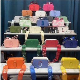 Snapshot Multi-color Camera Bag Designer bag Classics Mini Mark Bag Handbag Women Wide Strap Shoulder Bag Fashion Luxury Leather Flash Strap High Texture Wallet AAAA