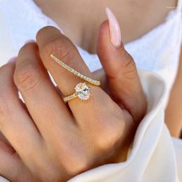 Wedding Rings CAOSHI Simple Style Fashion Women Finger With Bright Zirconia Lady Chic Daily Wearable Jewellery Stylish Accessories