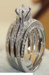 SZ 511 Victoria Wieck Women Luxury Jewellery 7mm Princess cut White Sapphire Simulated Diamond Gem 925 Sterling Silver Wedding 3IN19375573