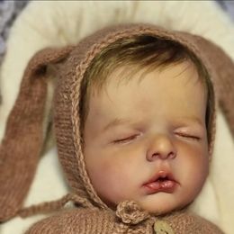 NPK 20inch Reborn Doll Lifelike born Soft Touch Cuddly Body Sleeping Handmade with Genesis Paint Visible Veins Multiple 240122