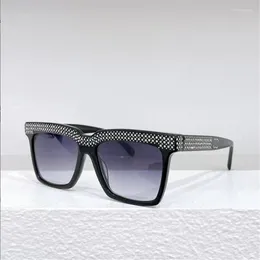 Sunglasses Integrated Eyebrow Shaped Diamond Inlaid Square Ocean Patch Fashionable For Women And Men