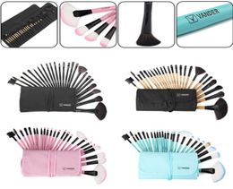 Vander Pro 24Pcs Colours Makeup Brushes Set Travel Facial Beauty Cosmetics kits EyeShadow Powder Soft Makeup Pincel Maquiagem Bag9333389