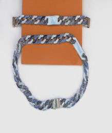 Europe America Classic Men Hiphop Silvercolor Metal Enamel Engraved V Initials Thick Cuban Chain Link Necklace Bracelet Sets MP29087337