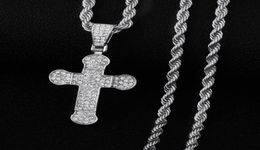 Chains 2021 Fashion Pendants Necklace Men Silver Hip Hop Iced Out Long Chain Religious Gifts Cool For Women Jewelry2244876