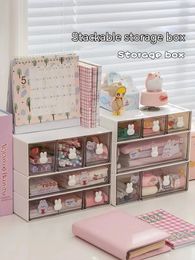 Stackable Desk Storage Box Office Ins with Drawers Organiser Accessories Stationery Desktop 240125