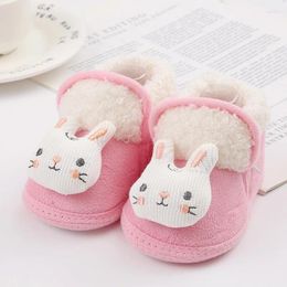 Boots Infant Warm Winter First Walkers Born Baby Girls Boys Shoes Soft Sole Cartoon Cotton Fur Snow Booties For 0-18M