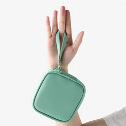 Cosmetic Bags Organizer Case Mesh PU Cases Women Handbag For Makeup Bag Wristband Headphone Storage