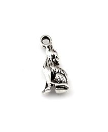 Alloy Coyote Wolf Charms Pendants For Jewellery Making Earrings Necklace And Bracelet 20x8mm Antique Silver 150Pcs8245716
