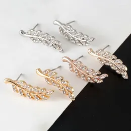 Stud Earrings Leaf Ear Climbers Statement For Women Bridal Jewellery Hollow Out